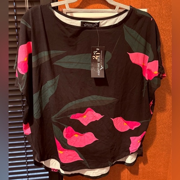 NWT Fighting Eel Top Honey in Jasmine Calla Lily - Picture 2 of 5